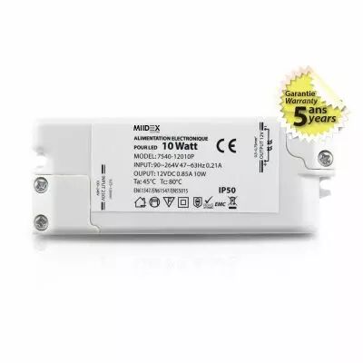 ALIM 12V DC 0.85A 10W IP50 5ANS (7540)