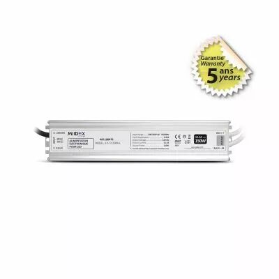 ALIM 12V DC LUMINEUX 150W IP67 5ANS (100473)