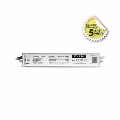 ALIM 12V DC LUMINEUX 45W IP67 5ANS (100467)