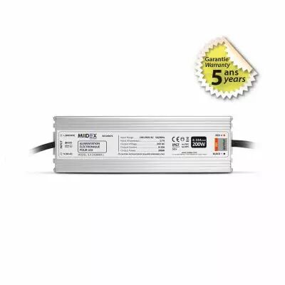 ALIM 24V DC LUMINEUX 200W IP67 5ANS (100476)