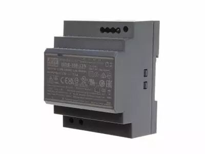 ALIMENTATION - 1 SORTIE - 100 W - 12 V 7.5 A - MONTAGE SUR RAIL DIN - POUR USAGE INDUSTRIEL (HDR-100-12N)