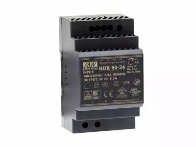 Alimentation - 1 Sortie - 32.5 W - 5 V - 6.5 A - Montage Sur Rail DIN - Pour Usage Industriel (HDR-60-5)