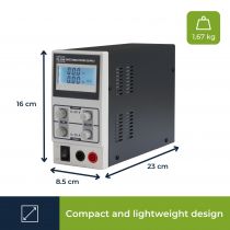 Alimentation À Découpage Dc Lab 0-30 Vcc / 0-10 A Max / Avec Afficheur Lcd (LABPS3010SM)