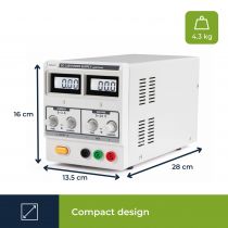 Alimentation Dc Lab À Double Afficheur Lcd / 0-30 Vcc 0-3 A Max (LABPS3003)
