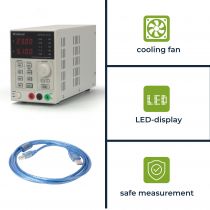 ALIMENTATION DE LABORATOIRE PROGRAMMABLE 0-30 VCC / 5 A max. - DOUBLE AFFICHEUR LED avec INTERFACE USB 2.0  (LABPS3005DN)