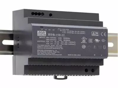 ALIMENTATION INDUSTRIELLE RAIL DIN - SORTIE UNIQUE - 150 W - 12 V (HDR-150-12)