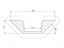 ALU-CORNER - PROFILÉ EN ALUMINIUM POUR RUBAN LED - PROFILÉ ANGULAIRE - ALUMINIUM ANODISÉ - ARGENT - 2 m (AL-E2-2)
