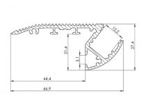 Alu-stair - profilé en aluminium pour ruban led - escalier - aluminium anodisé - argent - 2 m (AL-ST-2)