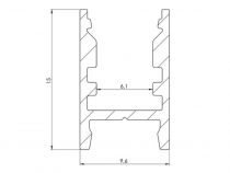 Alu-swiss - profilé en aluminium pour ruban led - étroit 6-8 mm - aluminium anodisé - argent - 2 m (AL-SS-2)