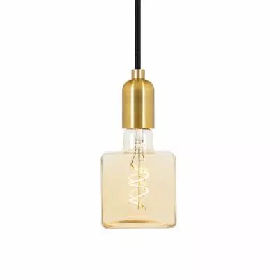 Ampoule d�co cube ambr�e, 127 x 155 mm, E27, Led 4W, 2000K, 240lm, dimmable (719016)