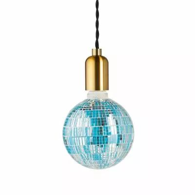 Ampoule d�co mosaique bleue E27 G125 Led 3,5W 60-100lm 2700K Dimmable (174112)