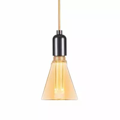 Ampoule d�co triangle ambr�e, E27, D31,5mm, Led 4W, 200lm, 1800K, Vis versa (174111)