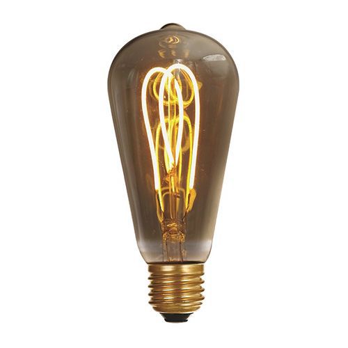 Ampoule Edison filament LED loops 5W E27 2000K 220Lm Smoky