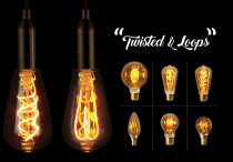 Ampoule Edison Filament LED LOOPS 5W E27 2000K 260lm Ambrée (716603)