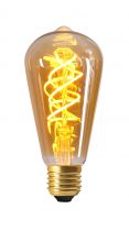 Ampoule Edison Filament LED TWISTED 5W E27 2000K 260lm Ambrée (716604)