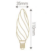 Ampoule Flamme F6 filament LED 5W E14 2700K 580Lm Mat (713210)