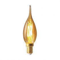 Ampoule Flamme GS4 filament LED 5W E14 2500K 560Lm Ambrée (713781)