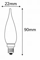 Ampoule flamme LED E10 1watt GS1/C22 80lm