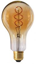 Ampoule Géante Filament LED TWISTED 180mm 4W E27 2000K 200Lm Dimmable Ambrée (716626)