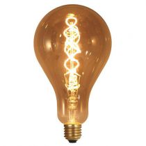 Ampoule géante filament LED twisted 200mm 4W E27 2000K 160Lm dimmable Smoky (716696)