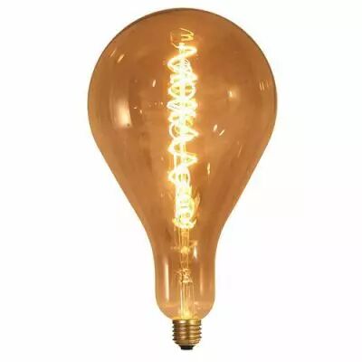 Ampoule g�ante filament LED twisted 290mm 6W E27 2000K 240Lm dimmable Smoky (716698)