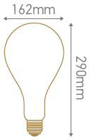 Ampoule Géante Filament LED TWISTED 290mm 6W E27 2000K 300Lm Dimmable Ambrée (716623)