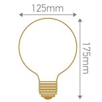 Ampoule Globe G125 Cosmos LED 4W E27 Argent (16017)