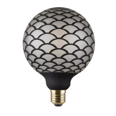 Ampoule globe G125 E27 ECAILLES 6W 280lm 1800K dim