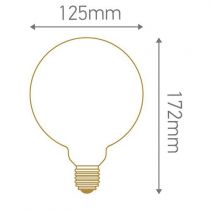 Ampoule Globe G125 filament LED 10W E27 2700K 1250Lm dimmable Opaline (719010)