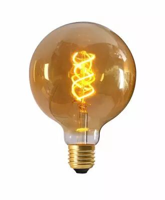 Ampoule Globe G125 Filament LED TWISTED 5W E27 2000K 260lm Ambr�e (716602)