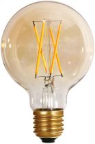 Ampoule globe G80 LED Filament Bulbs 6W E27 2500K 600Lm dim.Ambrée