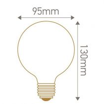 Ampoule Globe G95 Cosmos LED 4W E27 Argent (16015)