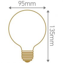 Ampoule Globe G95 filament LED 10W E27 2700K 1250Lm dimmable Opaline (719009)