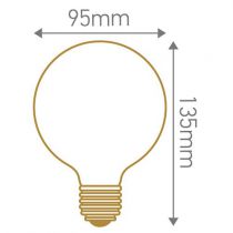 Ampoule Globe G95 filament LED 4 loops 4W E27 2000K 160Lm dimmable Smoky (716686)