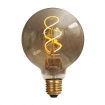 Ampoule Globe G95 filament LED twisted 4W E27 2000K 160Lm dimmable Smoky (716692)