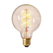 Ampoule Globe G95 filament LED twisted 4W E27 2200K 240Lm dimmable Claire (716691)