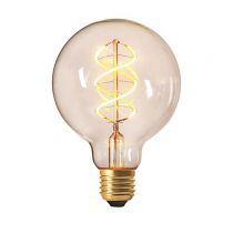 Ampoule Globe G95 filament LED twisted 4W E27 2200K 240Lm dimmable Claire (716691)