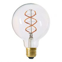 Ampoule Globe G95 filament LED twisted 4W E27 2200K 240Lm dimmable Claire (716691)