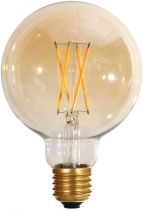 Ampoule globe G95 LED Filament Bulbs 6W E27 2500K 600Lm Dim.Ambrée