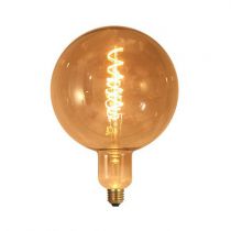 Ampoule Globe gant G200 filament LED twisted 6W E27 2000K 240Lm dimmable Smoky (716699)
