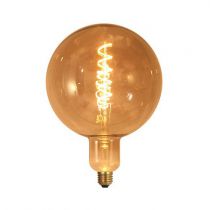 Ampoule Globe géant G200 filament LED twisted 6W E27 2000K 240Lm dimmable Smoky (716699)