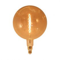 Ampoule Globe gant G380 filament LED twisted 8W E40 2000K 400Lm dimmable Ambre (716700)