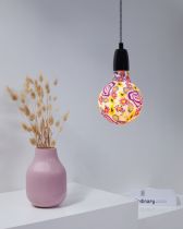 Ampoule globe imprimé floral, Led, E27, G125 (174141)