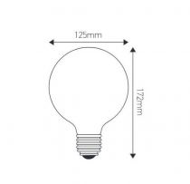 Ampoule globe imprimé floral, Led, E27, G125 (976651)