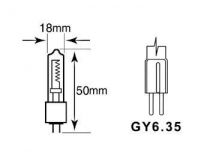 Ampoule halogene 300w / 120v, jdc gx6.35 (LAMP300/120)