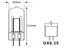 Ampoule halogene osram, 300w / 240v, jdc gx6.35, 7300lm, 75h (64516) (LAMP300)