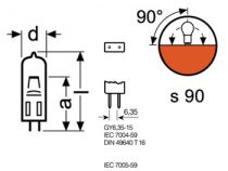 Ampoule halogene osram 100w / 12v, hlx (fcr) gy6.35, 3600 lm, 50h (LAMPOS64625)