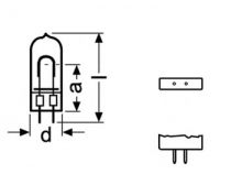 Ampoule halogene osram 300w / 120v, jdc gx6.35, 7700lm, 75h (64514) (LAMP300/120OS)