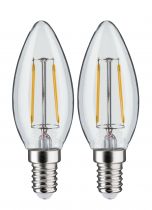 Ampoule LED Fil 2 bougies 250lm E14 2700K Clair 2,7W 230V (28855)