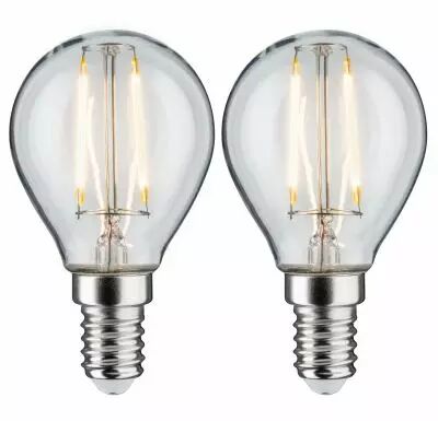 Ampoule LED fil sph�r. x2 250lm E14 2700K Clair 2W 230V (28857)